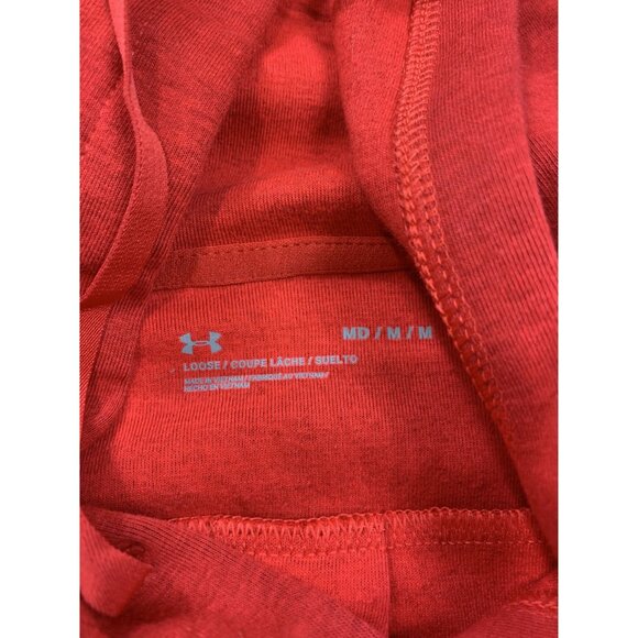 Terrapins Maryland College Park Men's Medium Red Hoodie Loose Fit Under Armour - Picture 3 of 11